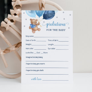 Baby Predictions for the Baby Shower Teddy Bear Invitation