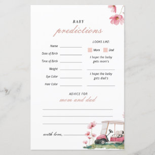Baby Predictions Let's Par-tee Baby Shower Game