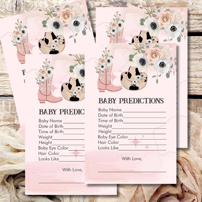 Baby Predictions Saddle Up Western Cowgirl Theme (Creator Uploaded)