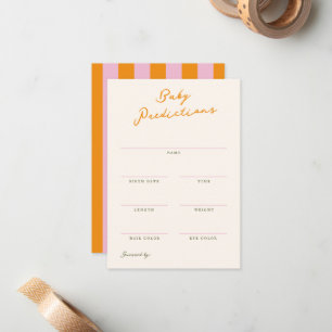 Baby Predictions Shower Game Card