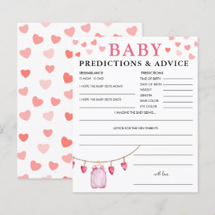 Baby Predictions   Valentine's Baby Shower Game