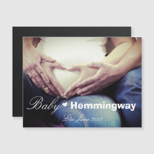 Baby Pregnancy Expecting Announcement Photo Magnet