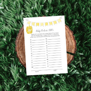 Baby Product ABCs Game Girl Teddy Bear Card