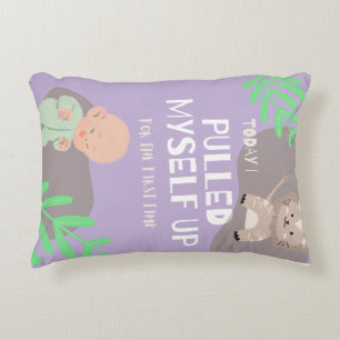 Baby pulled up day decorative cushion