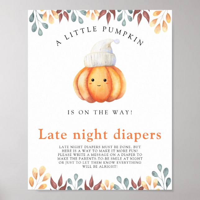 Baby Pumpkin \ Late night diapers game Poster (Front)