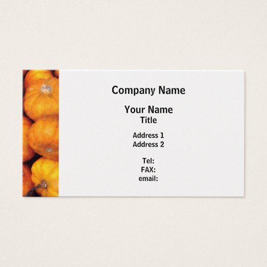 Baby Pumpkins - Platinum Finish Business Card