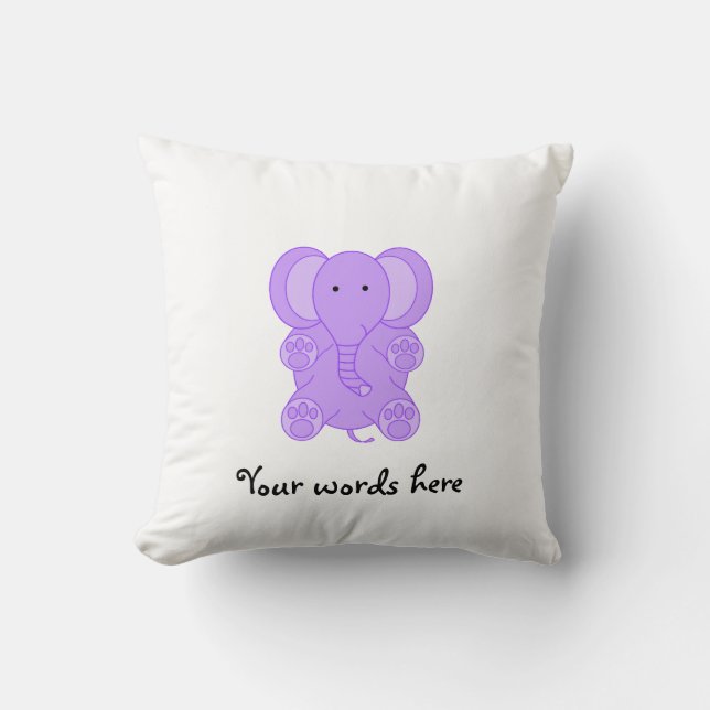 Baby purple elephant cushion (Front)