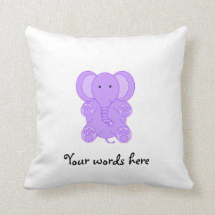 Baby purple elephant cushion