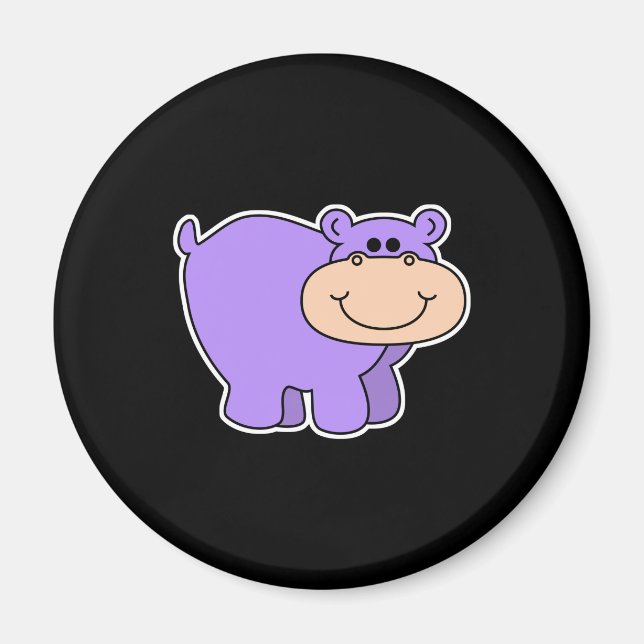 baby purple hippo magnet (Front)