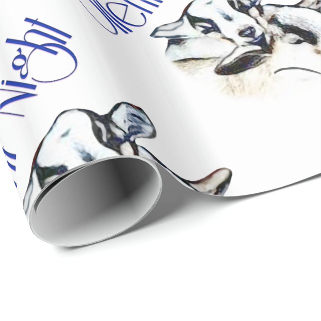 Baby Pygmy Goats Silent Night Christmas Wrapping P Wrapping Paper (Roll Corner)