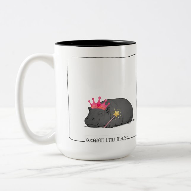 Baby Pygmy Hippo Princess Mug (Left)