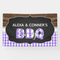 Baby Q Baby Shower Banner - Purple