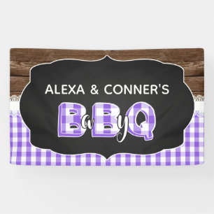 Baby Q Baby Shower Banner - Purple