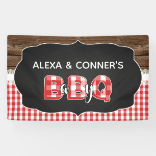 Baby Q Baby Shower Banner - Red