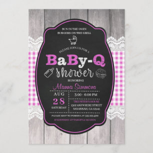 Baby Q Baby Shower BBQ Invitation