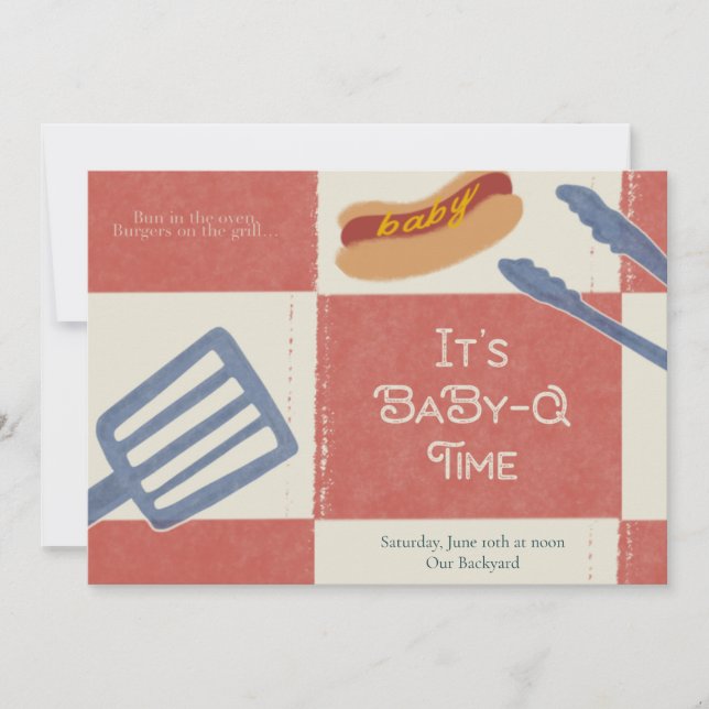 Baby-Q Baby Shower Invitation (Front)