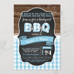 Baby Q Baby Shower Invitation for Boy - Baby Blue
