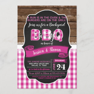 Baby Q Baby Shower Invitation for Girl - Dark Pink