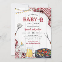 BABY-Q Backyard BBQ Baby Shower Invitation