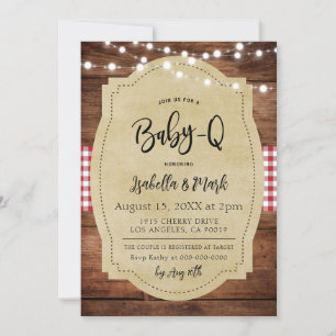 Baby-Q Barbecue Baby Shower Invitation