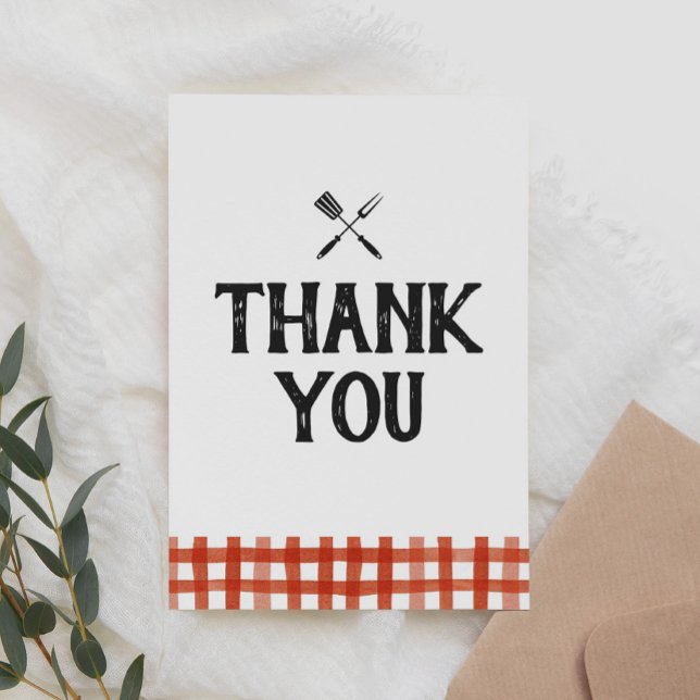 Baby Q Barbecue Baby Shower Thank You Card (Creator Uploaded)