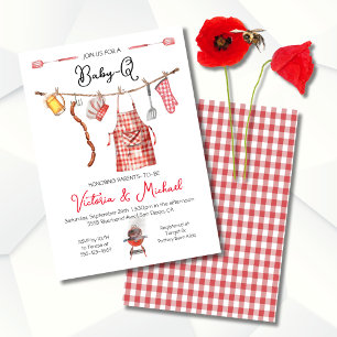 Baby-Q barbecue Couples Baby Shower Invitation
