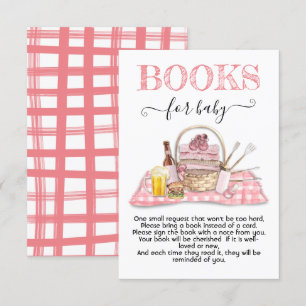 Baby Q Barbecue Shower Pink Books for Baby card