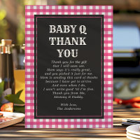 Baby Q Barbeque Rustic Country Baby Shower Pink