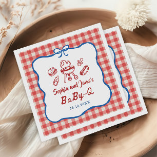 Baby-Q BBQ 4th of July Baby Shower Napkin