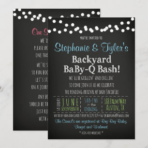 BaBy-Q BBQ Baby Shower Invitation and Book Card