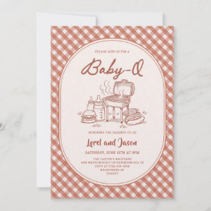 Baby Q BBQ Cookout Coed Baby Shower Invitation