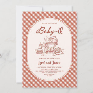 Baby Q BBQ Cookout Couples Baby Shower Invitation
