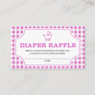 Baby Q BBQ Diaper Raffle Enclosure Card
