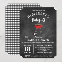 Baby-Q BBQ Party Backyard Barbecue Baby Shower In