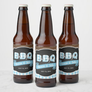 Baby Q Beer Bottle Label - Baby Blue