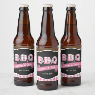 Baby Q Beer Bottle Label - Lt. Pink