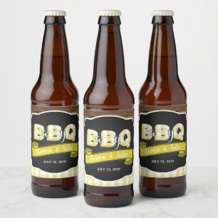 Baby Q Beer Bottle Label - Yellow