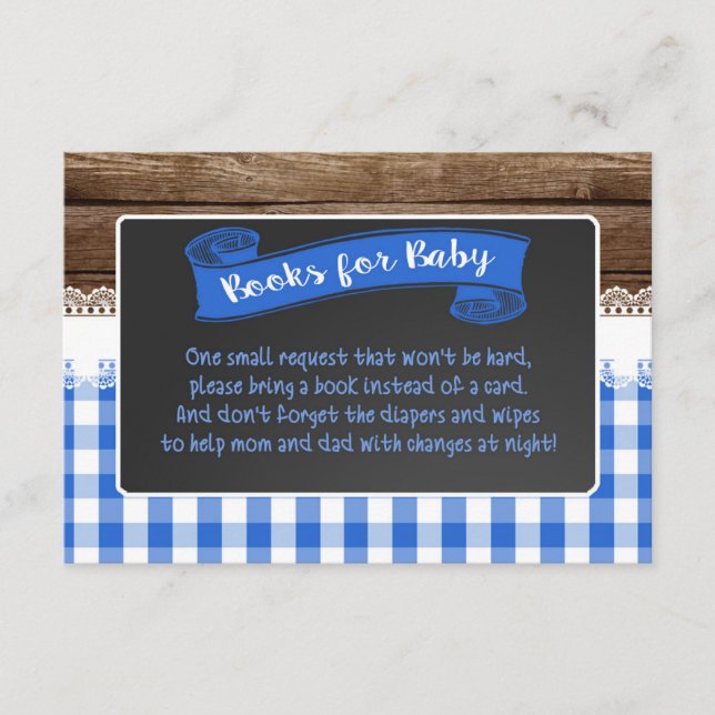 Baby Q Books/Diapers/Wipes for Baby Card - Blue (Front)