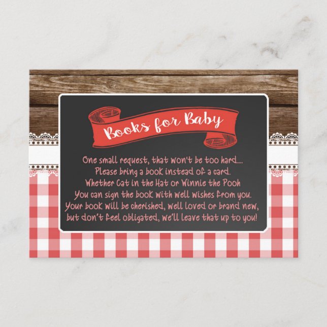 Baby Q Books for Baby Card - Red (Front)