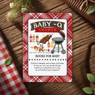 Baby-Q Chequered Red & Black Grill Baby Shower Enclosure Card