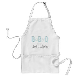 Baby Q Coed BBQ Baby Shower Apron Rustic BabyQ