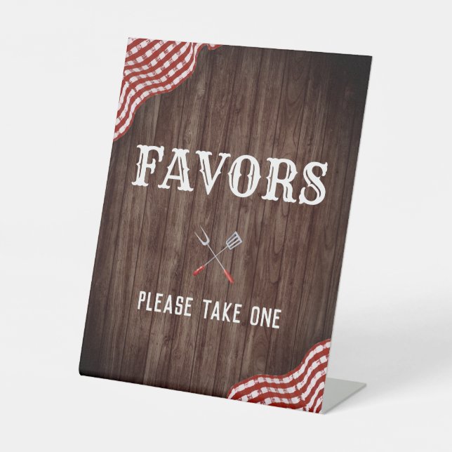 Baby Q Coed Shower BBQ Decorations Favours Sign (Front)