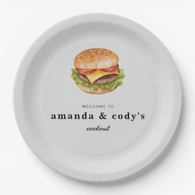 Baby-Q Cookout Paper Plate (Front)