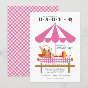 Baby Q Girls Baby Shower  Invitation