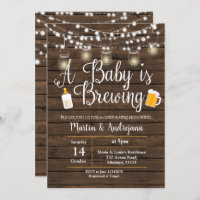 Baby Q invitation Coed BBQ Baby brewing invite