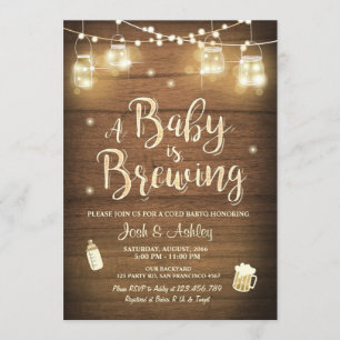 Baby Q invitation Coed BBQ Baby brewing shower