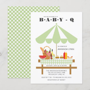 Baby Q Neutral Baby Shower  Invitation