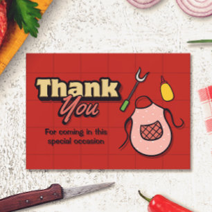 Baby-Q Shower - BBQ Thank You Card