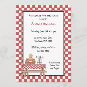 Baby Q Shower INvitation Boy with medium skin