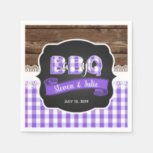 Baby Q Shower Napkin - Purple